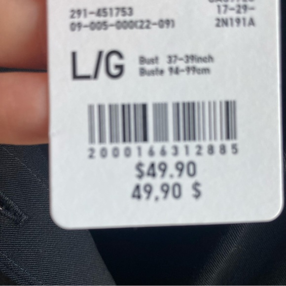 Uniqlo Black Button Down Fit and Flare Black Large Midi Dress - Picture 6 of 8